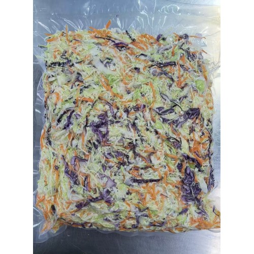 混合青椰菜絲60%+紅椰菜絲20%+甘筍絲20%